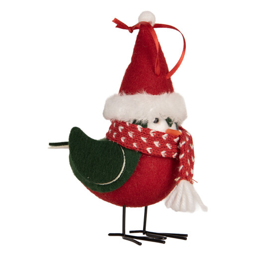 Figurina Pasare textil multicolor 11x7x12 cm