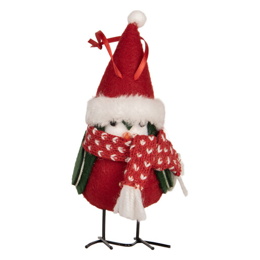 Figurina Pasare textil multicolor 11x7x12 cm