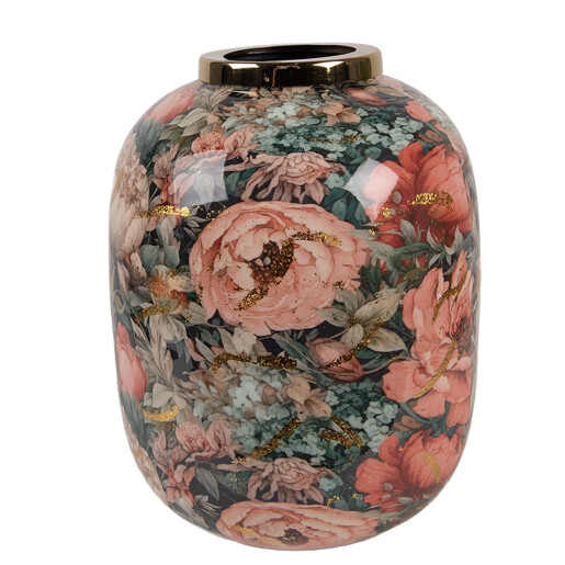 Vaza flori metal multicolor Flowers Ø 17x22 cm