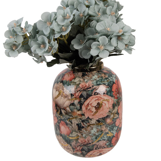 Vaza flori metal multicolor Flowers Ø 17x22 cm