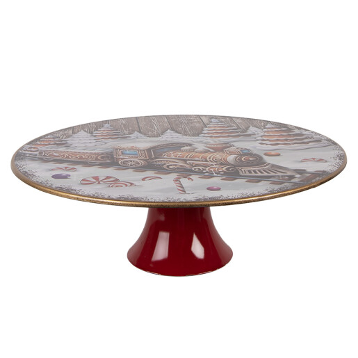 Platou Craciun plastic multicolor Ø 29x10 cm