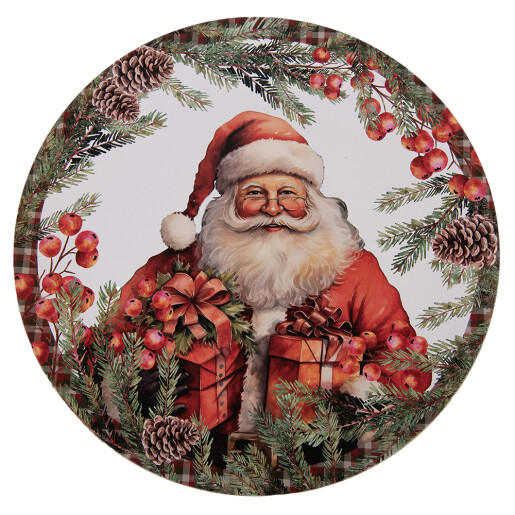 Farfurie Craciun plastic multicolor Ø 40x1 cm