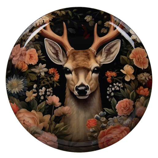 Bol decorativ Ren metal multicolor Ø 28x3 cm