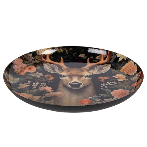 Bol decorativ Ren metal multicolor Ø 28x3 cm