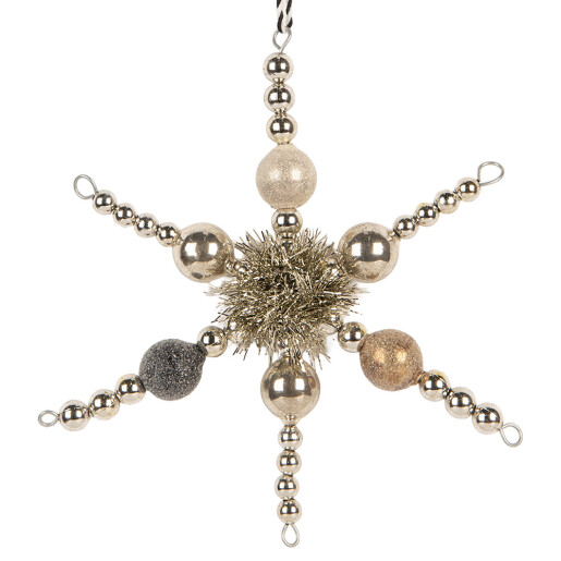 Ornament brad Craciun sticla multicolora III 16x3x16 cm