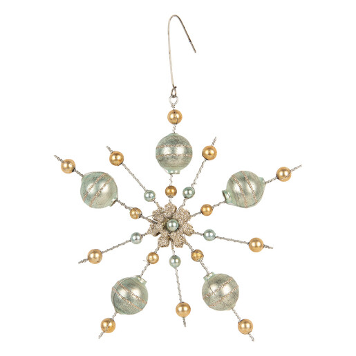 Ornament brad Craciun sticla multicolora  17x3x17 cm