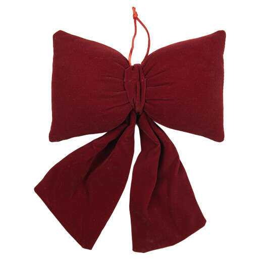 Fundita Craciun textil rosu 20x7x30 cm