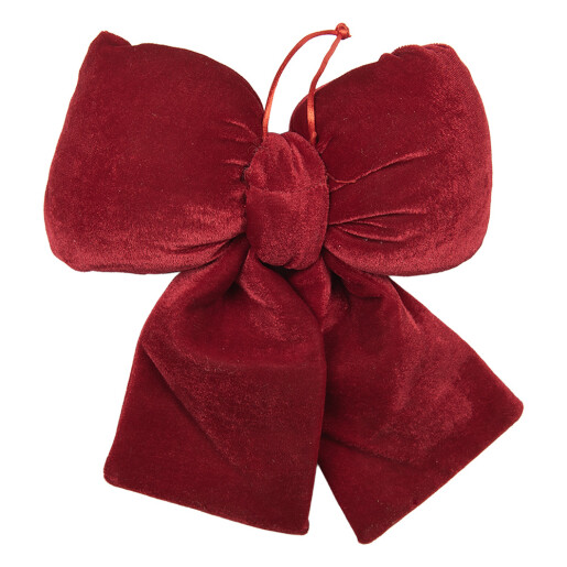 Fundita Craciun textil rosu 18x10x20 cm