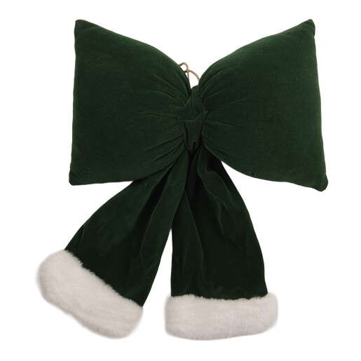 Fundita Craciun textil verde alb 28x10x40 cm
