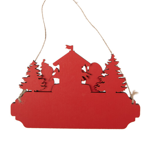 Decoratiune Craciun lemn multicolor  21x1x14 cm