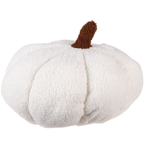 Dovleac Halloween decorativ poliester alb maro Ø 35x22 cm