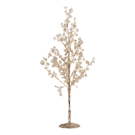 Copac decorativ metal plastic auriu 9x9x50 cm