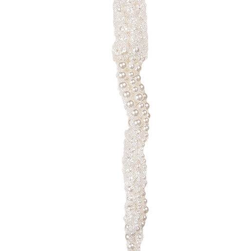 Ornament brad Craciun plastic alb 4x4x50 cm