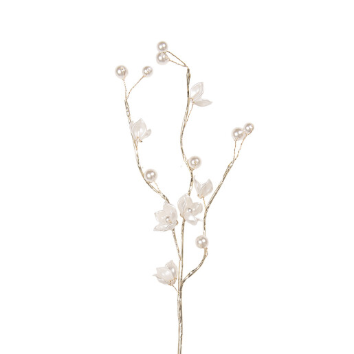 Floare artificiala plastic alb 4x4x40 cm