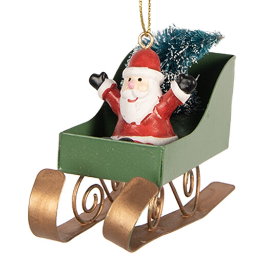 Ornament brad Craciun Saniuta metal multicolor 10x3x8 cm