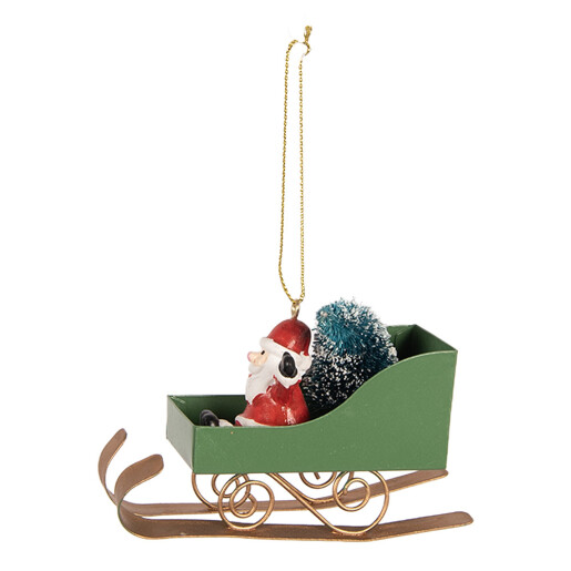 Ornament brad Craciun Saniuta metal multicolor 10x3x8 cm