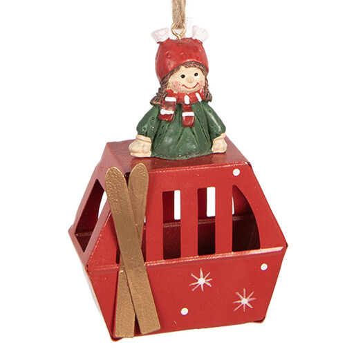 Ornament brad Craciun metal multicolor 7x3x10 cm