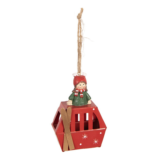 Ornament brad Craciun metal multicolor 7x3x10 cm