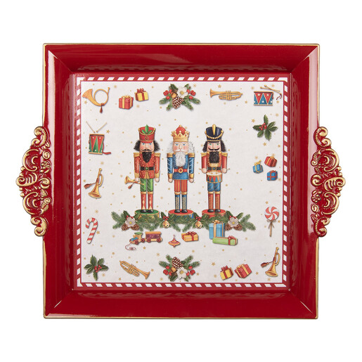 Tava Craciun plastic multicolor 30x26x3 cm