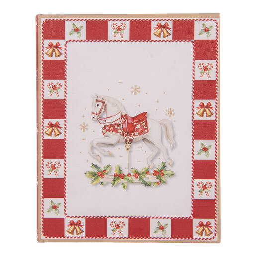 Set 3 cutii Craciun tip carte mdf multicolor  (3) 27x22x7 / 22x17x6 / 17x12x4 cm