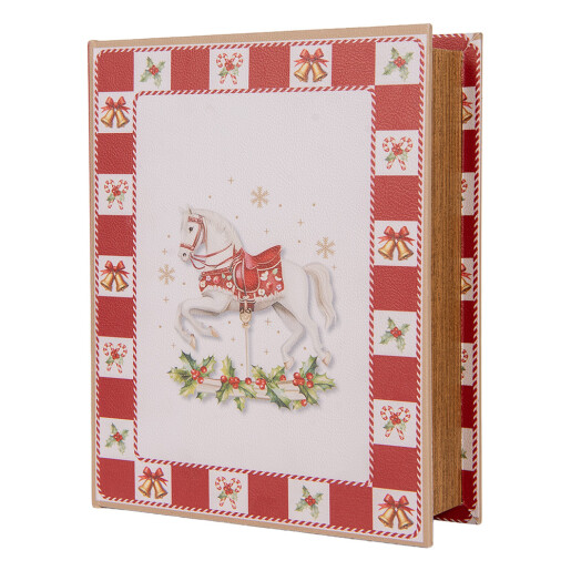 Set 3 cutii Craciun tip carte mdf multicolor  (3) 27x22x7 / 22x17x6 / 17x12x4 cm