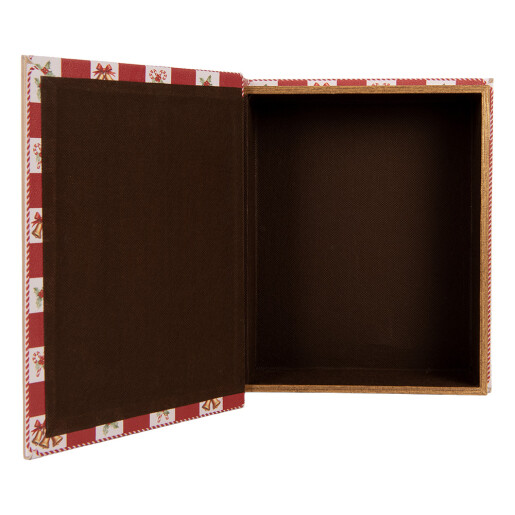 Set 3 cutii Craciun tip carte mdf multicolor  (3) 27x22x7 / 22x17x6 / 17x12x4 cm