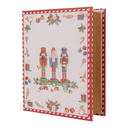 Set 3 cutii Craciun tip carte mdf multicolor HF (3) 27x22x7 / 22x17x6 / 17x12x4 cm