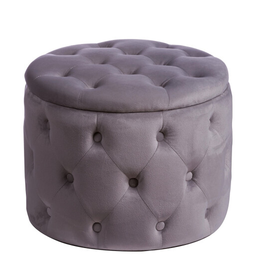 Taburet catifea gri 50 x 40 cm