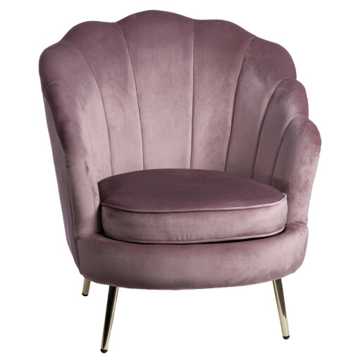 Fotoliu catifea roz 75 x 71 x 84 cm
