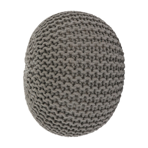 Puf impletit bumbac maro Gobi 50x50x35 cm