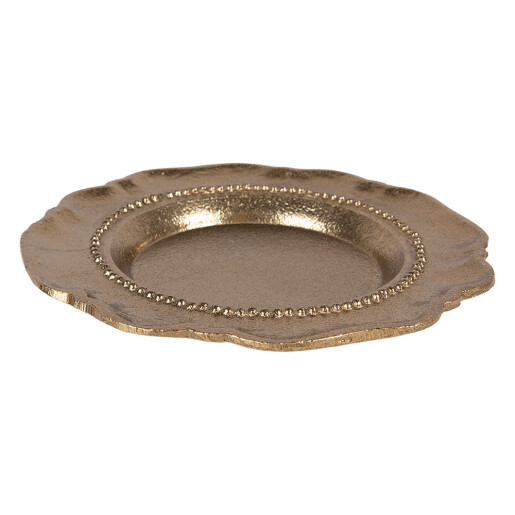 Bol decorativ aluminiu auriu Ø 20x2 cm