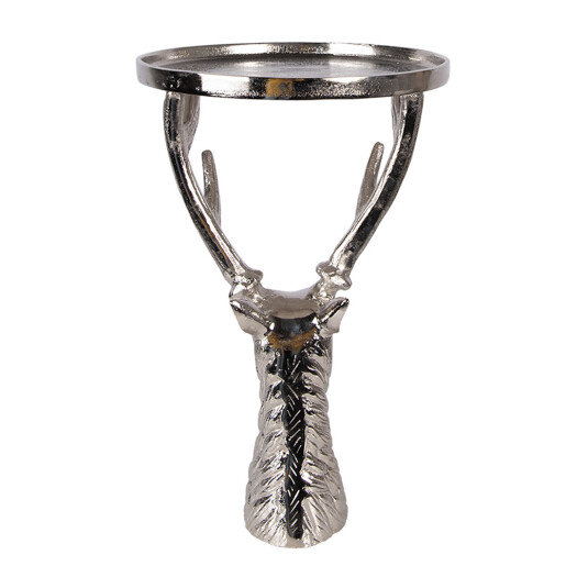 Bol decorativ aluminiu argintiu Ren Ø 25x38 cm