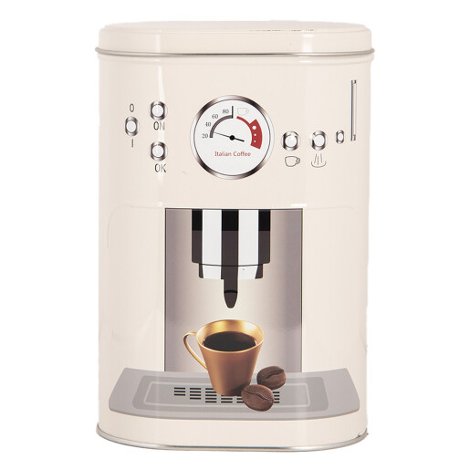 Set 2 cutii depozitare cafea metal 13x9x20 cm, 11x7x18 cm