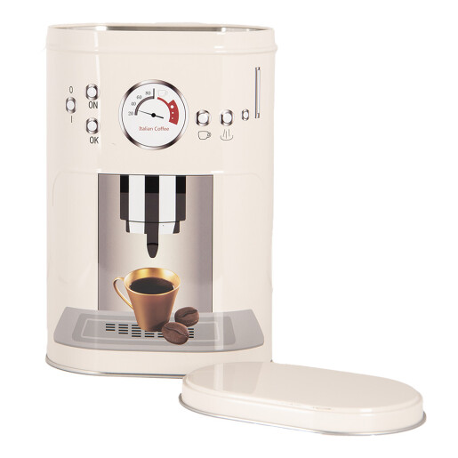 Set 2 cutii depozitare cafea metal 13x9x20 cm, 11x7x18 cm