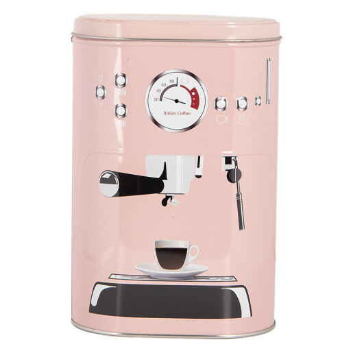 Set 2 cutii depozitare cafea metal multicolor 13x9x20 cm, 11x7x18 cm