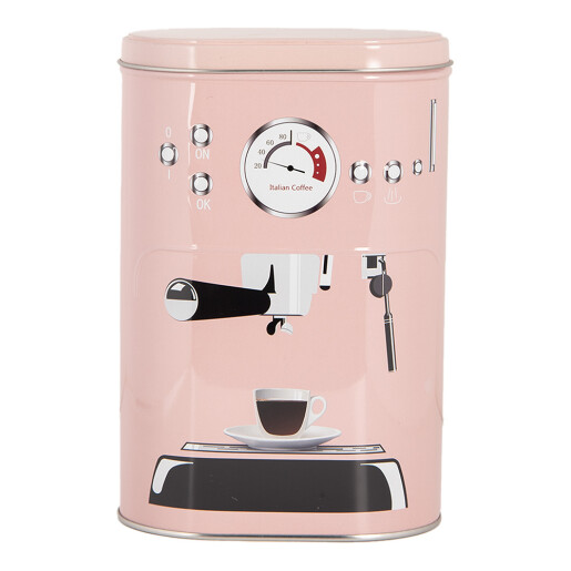 Set 2 cutii depozitare cafea metal multicolor 13x9x20 cm, 11x7x18 cm