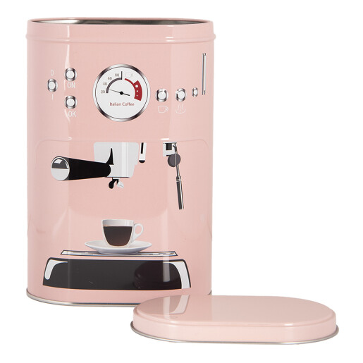 Set 2 cutii depozitare cafea metal multicolor 13x9x20 cm, 11x7x18 cm