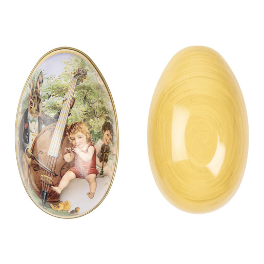 Ou decorativ Paste metal multicolor 7x11x7 cm