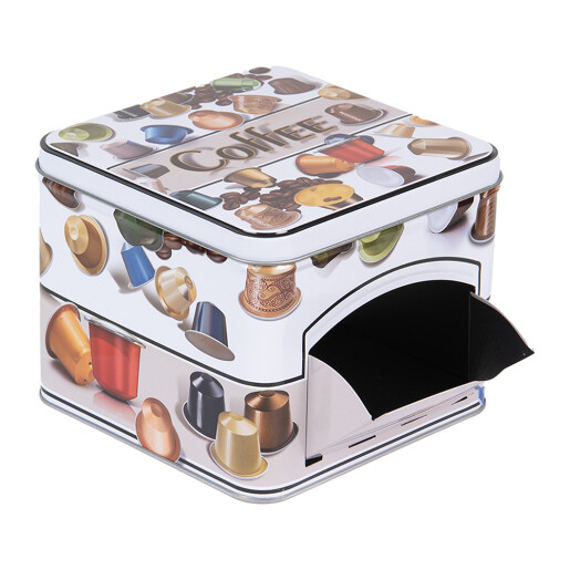 Cutie depozitare capsule cafea metal multicolor 15x15x12 cm