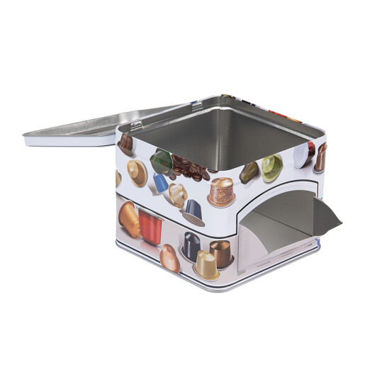 Cutie depozitare capsule cafea metal multicolor 15x15x12 cm