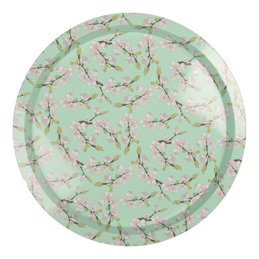 Farfurie metal verde roz Ø 32x2 cm