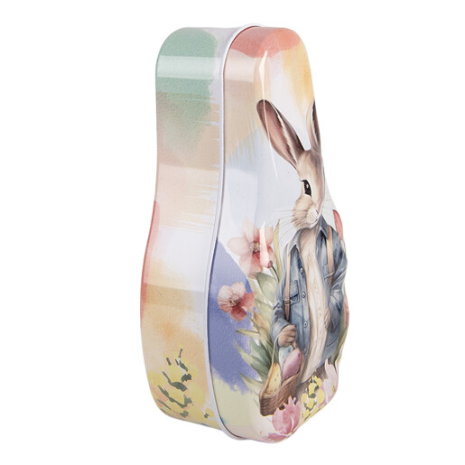 Cutie decor Iepuras Paste, metal multicolor 14x7x5 cm