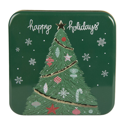 Cutie Craciun metal multicolor Happy Holidays 17x17x6 cm