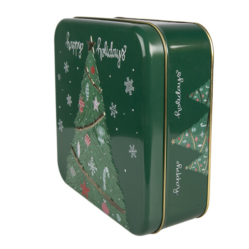 Cutie Craciun metal multicolor Happy Holidays 17x17x6 cm