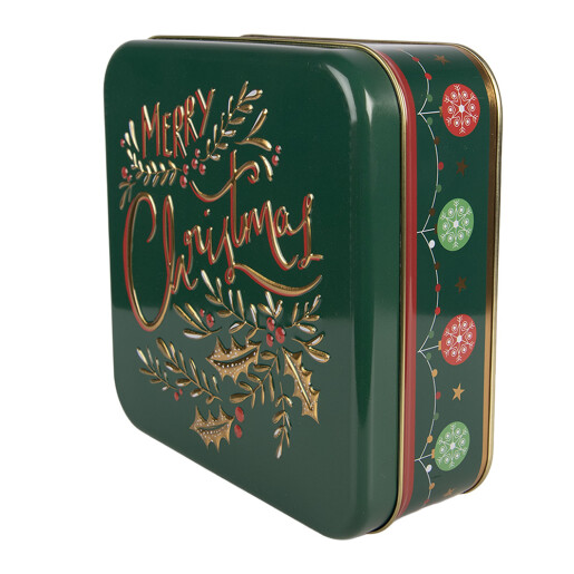 Cutie Craciun metal multicolor Merry Christmas 17x17x6 cm