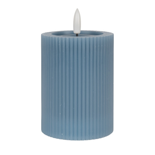 Lumanare ceara albastra cu led Ø 8x13 cm