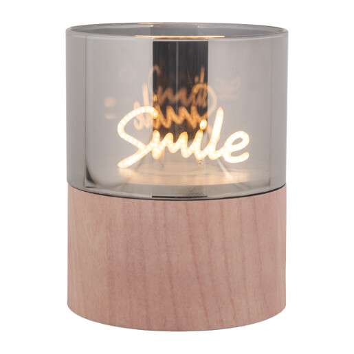 Candela cu led plastic maro Ø 8x10 cm