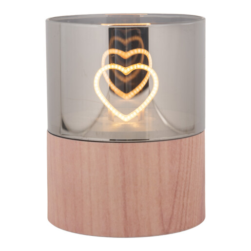 Candela led plastic maro Ø 8x10 cm