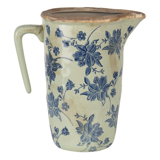 Carafa decorativa ceramica albastra 22x14x22 cm