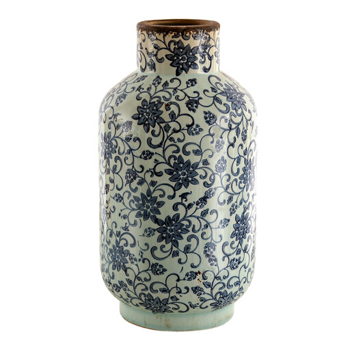 Vaza ceramica albastra verde 17x31 cm